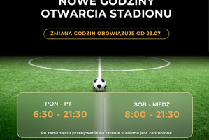 Nowe godziny otwarcia stadionu miejskiego